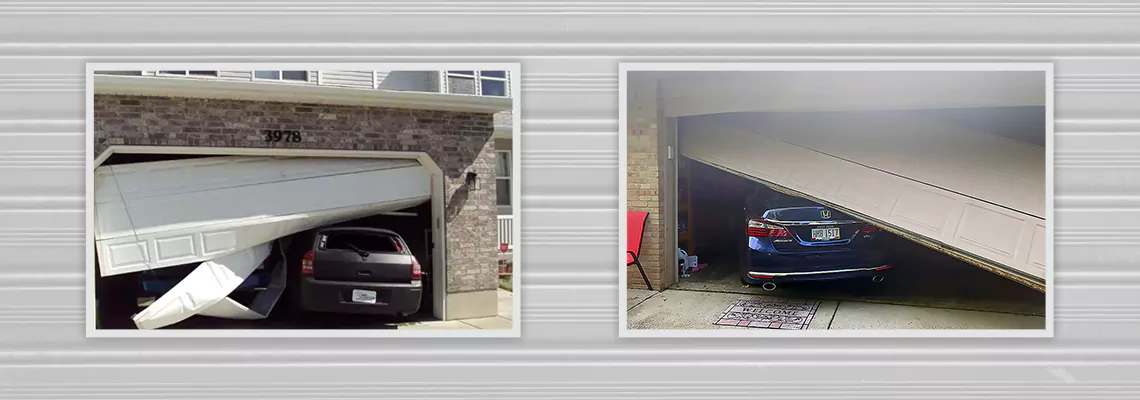 Repair Commercial Garage Door Got Hit By A Car in New Lenox, Illinois